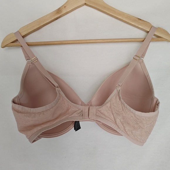 Natori Full Coverage Jacquard Bra 136059 Underwire Tan Rose Pink Jacquard 36DD - Picture 2 of 7